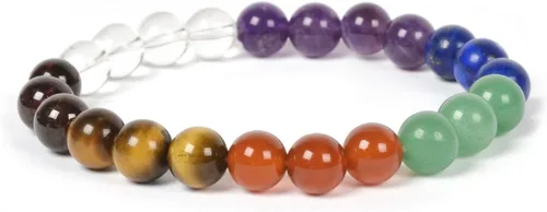 Vista 30 de Justinstones Gem - Pulsera elástica de cuentas redondas de piedras semipreciosas de 8 mm, unisex, de 17.78 cm Turmalina negra de grado A