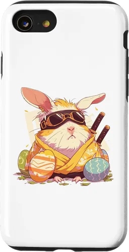 Vista 13 de iPhone 15 coloridos huevos de Pascua caza Ninja conejillo de indias con orejas de conejo