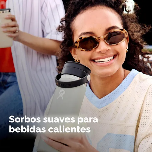 Vista 3 de Hydro Flask Flex Sip - Vaso de café de acero inoxidable aislado, antiderrames, a prueba de fugas, taza de café de viaje, 16 onzas, verde agave