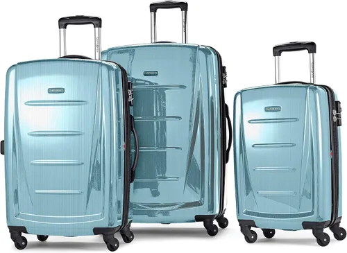 Vista 171 de Samsonite Winfield 2 Equipaje rígido con ruedas giratorias, Azul profundo, Juego de 3 piezas (20/24/28)