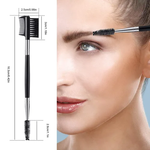 Vista 5 de Patelai - 3 cepillos para cejas, separador de peine de pestañas, 3 moldeadores de pestañas de cabeza y cepillo de cejas, peine doble, herramienta
