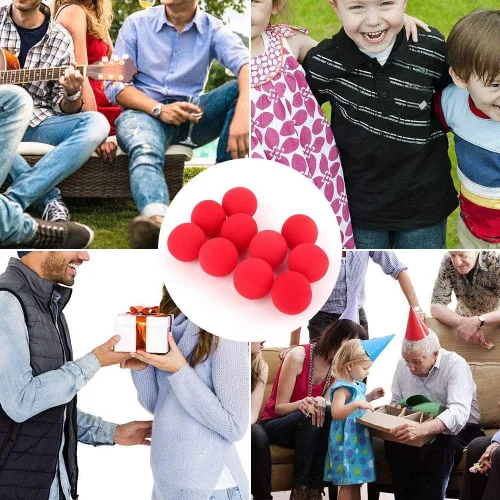 Vista 4 de Sonew Pelota de esponja, 10 bolas mágicas de esponja suave roja para accesorios de calle, truco clásico de comedia