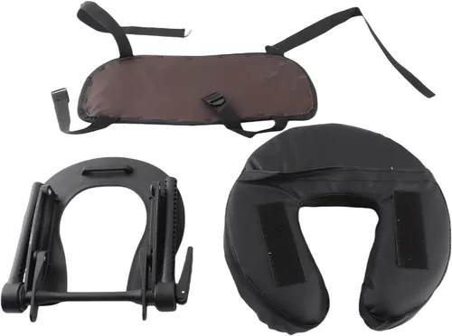Vista 3 de Reposacabezas de masaje para cama, almohada de masaje para la cara, almohada de masaje boca abajo, ajustable y plegable, almohada de cuna facial
