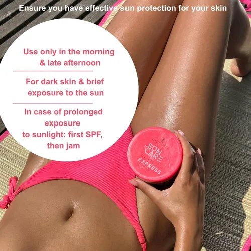 Vista 8 de Sun Care Marmelada - Acelerador de bronceado Para un bronceado rápido e intenso con aceite de coco 100% orgánico, karité y manteca de cacao