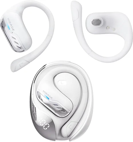 Vista 8 de Transformers Auriculares inalámbricos de oreja abierta Bluetooth 5.4 para correr y entrenar, auriculares sobre la oreja con ganchos impermeables