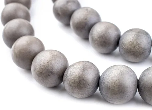 Vista 61 de TheBeadChest: cuentas de madera redondas naturales de 0.315 pulgadas, cuentas de madera sueltas espaciadoras para fabricar joyas, 4 tamaños