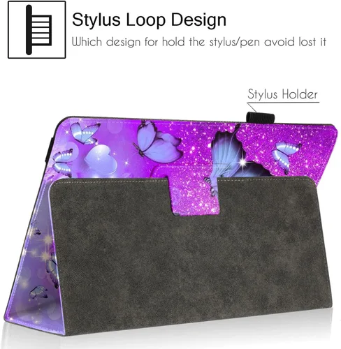 Vista 5 de Funda universal para tablet Android de 7 y 8 pulgadas, delgada, plegable, para todas las tabletas con pantalla táctil de 7 a 8.5 pulgadas