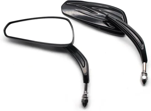 Vista 5 de MZS Espejos retrovisores para motocicleta compatibles con Sportster Softail Road King Street Electra Glide Dyna Ultra Fat Bob Sport Low Rider