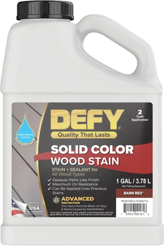 Vista 10 de DEFY Tinte de madera de color sólido - Piedra gris, 1 galón - Pintura duradera para terrazas y cercas de madera – Resistente a los rayos UV, pintura