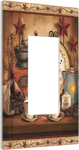 Vista 11 de Azulejos Negros Texturas Modernas Retro Marruecos 1 Gang Cubierta de Interruptor de Luz Sin Dispositivo Placa de Pared en Blanco Decorativa Placa