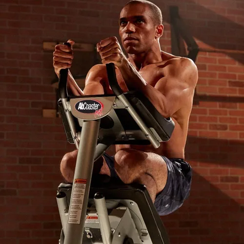 Vista 2 de AbCoaster MAX Ab Machine - Equipo de ejercicio para gimnasio en casa, menos estrés en el cuello y la espalda, equipo de fitness abdominal/central