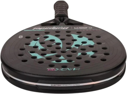 Vista 4 de BULLPADEL Pala de pádel HACK 04 Hybrid Miami Paquito Navarro Edición Limitada Forma Diamante TRICARBON 3D & MULTIEVA Core Tecnología de canal