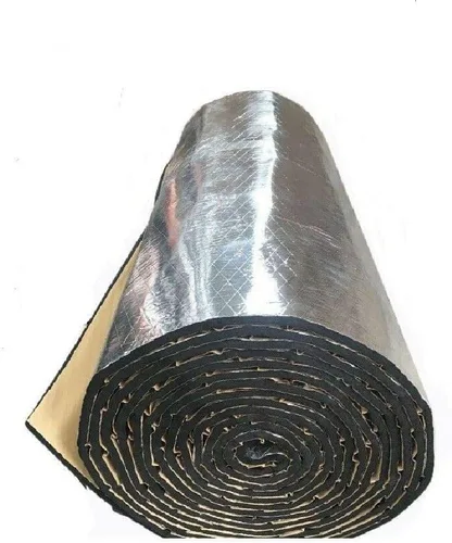 Vista 2 de Tapete de aislamiento, 13 x 3 pies, acabado de papel de aluminio, amortiguamiento automático de sonido de espuma de celda cerrada, almohadilla