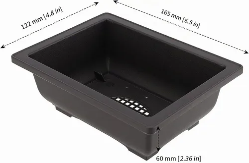 Vista 2 de MANCHAP 24 macetas de entrenamiento de bonsái de plástico de 6.5 pulgadas, maceta rectangular para jardín, patio, oficina, decoración del hogar