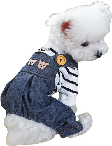 Vista 10 de Generic Ropa de verano para mascotas, camisas elegantes a cuadros para perros pequeños, lindos cachorros, overol clásico con pechera para chihuahua