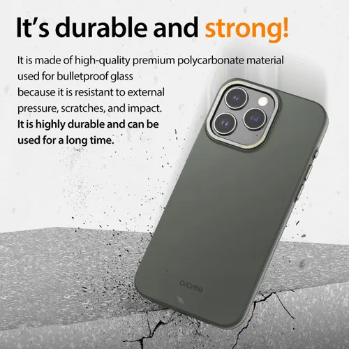 Vista 3 de araree Aero Frame - Funda diseñada para iPhone 15, compatible con MagSafe, policarbonato duro, delgada, translúcida, mate, antideslizante, cuerpo