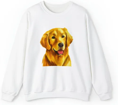 Vista 5 de Golden Retriever 'Beau' Unisex 5050 Crewneck Sweatshirt