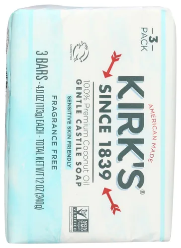 Vista 3 de Kirk's Barra de jabón 3pk Frag Free