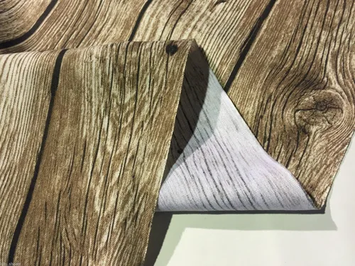 Vista 3 de Material de madera de la tela de tapicería de la cortina del tablón del suelo 140Cm de ancho marrón oscuro