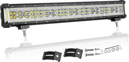 Vista 12 de Luces LED de disparo lateral, Muto-Beam, 2 piezas, 4 pulgadas, cuatro filas, luces LED para niebla, lámparas impermeables para conducción Blanco