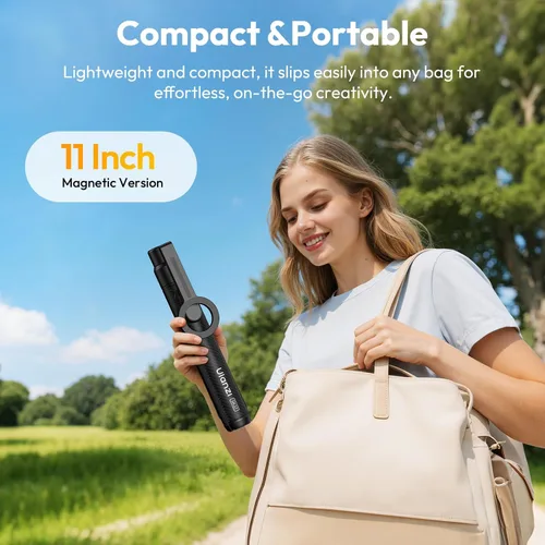 Vista 13 de ULANZI SK27 - Trípode magnético para iPhone, palo selfie extensible de 67 pulgadas con control remoto, soporte giratorio de 360°, soporte magnético