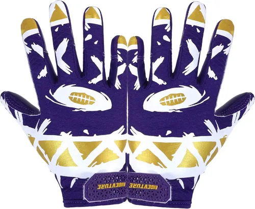 Vista 15 de AIGEVTURE Guantes de fútbol para jóvenes, guantes receptores para niños, guantes de fútbol adhesivos para niños y niñas