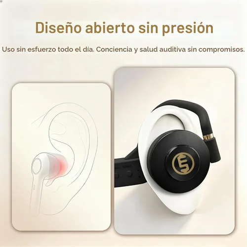 Vista 4 de Essonio Auriculares de conducción de aire XB1, controlador de 1.4 in