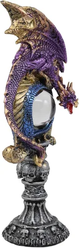 Vista 3 de Ebros - Figura de torre ocular con diseño de dragón en alquimia y cráneos de alquimia, figura de torre ocular como mazmorras y dragones, fantasía