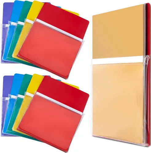 Vista 10 de Henoyso 5 soportes magnéticos para archivadores, rotuladores magnéticos de borrado en seco, organizador de bolsillo para pizarra blanca, 12 x 9.5