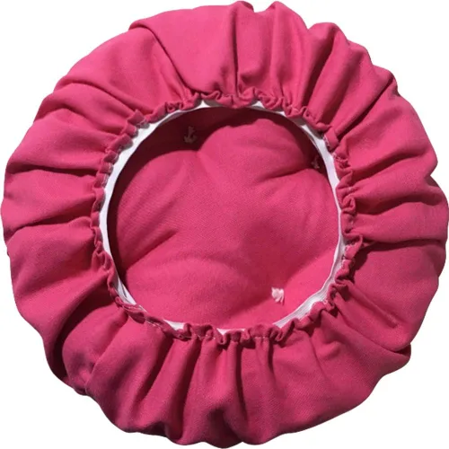 Vista 5 de Cojín redondo acolchado para taburete de bar de 12 pulgadas con tela elástica, cojín redondo para asiento de silla para taburetes de metal de Negro