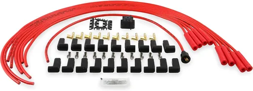 Vista 3 de ACCEL 5040R Super Stock Juego de cables de bujía - 0.315 in - Universal - Cable rojo con botas rectas rojas