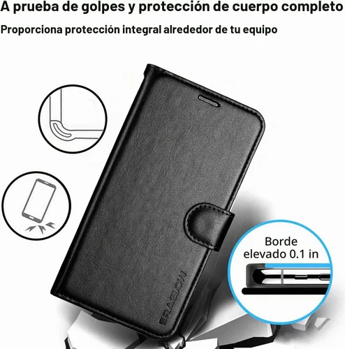 Vista 4 de Para Samsung Galaxy A14 5G Caso, Galaxy A14 Wallet Case Flip Phone Cover [Función De Soporte] [Ranuras Para Tarjetas] Bolsillo Para Galaxy A14 5G