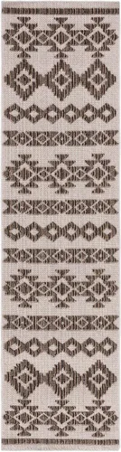 Vista 3 de SAFAVIEH Global Collection - Alfombra de pasillo, 2 pies 2 pulgadas x 8 pies, diseño beige y beige oscuro, no desprende pelusa y de fácil cuidado