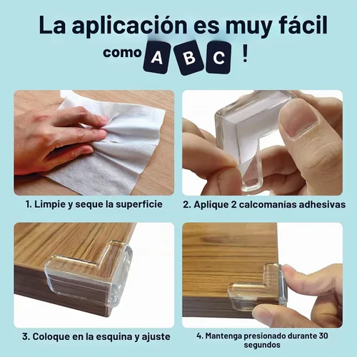 Vista 4 de CalMyotis Protectores de esquinas – Parachoques de seguridad para bordes de muebles, parachoques y cojín a prueba de bebés para cubrir muebles