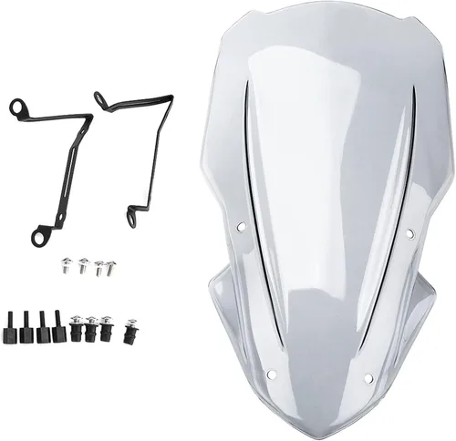 Vista 8 de GLoyer Motorcycle Windshield Compatible with Kawasaki Z900 2017-2018 2019 Motorcycle Motorbike ABS Wind Deflectors Windshield Windscreen with Black