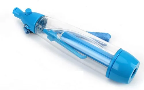 Vista 8 de Irrigador dental de agua manual portátil – Irrigador oral inalámbrico no eléctrico con tecnología de presión de aire, fácil de usar para la limpieza