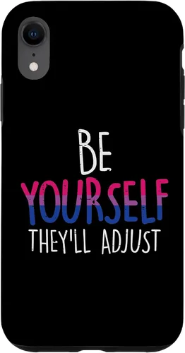 Vista 8 de Funda para iPhone 15 Be Yourself They Will Adjust LGBTQ Bisexual Flag Gay Pride Bi