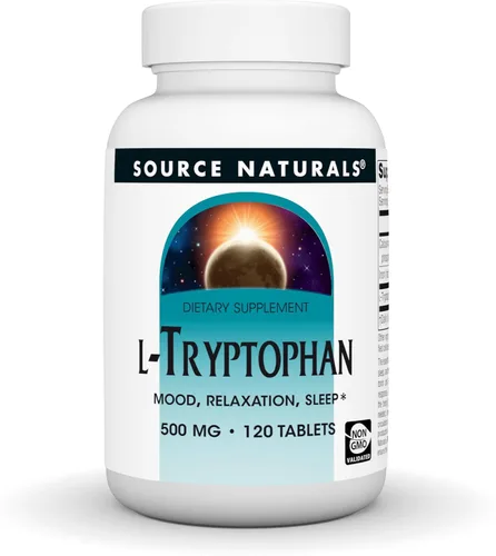 Vista 7 de Source Naturals L-triptófano, para el estado de ánimo, la relajación y el sueño*, 500 mg - 60 tabletas