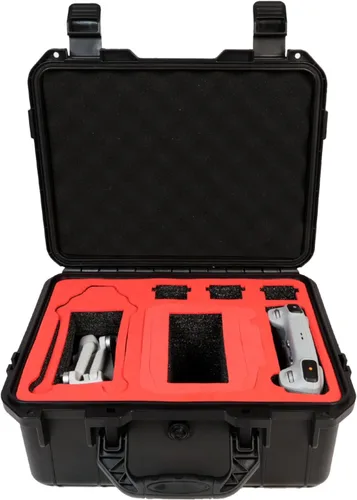 Vista 5 de Deco Essentials - Funda de viaje compacta y rígida para DJI Mini 4 Pro, insertos de espuma de corte preciso para drones y accesorios, construcción