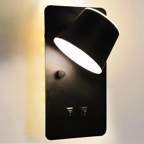 Vista 8 de Luz de Lectura de Cama LED para RV con Interruptor - Paquete de 2, Aplique de Pared para Tocador de 12V para RV con Rotación de 350°, Acabado