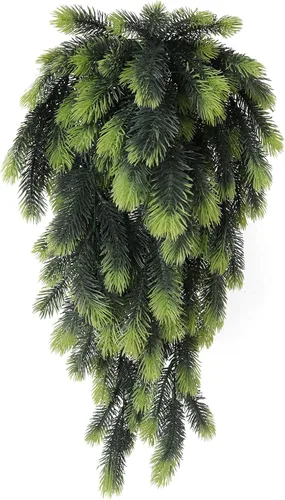 Vista 53 de RECUTMS Guirnalda artificial de otoño, plantas de vegetación sintética 1 pieza seda marrón