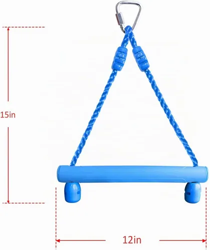 Vista 3 de Rainbow Craft Paquete de 3 barras Ninja Monkey, barras de columpio trapecio