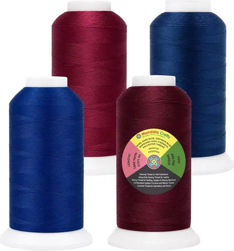 Vista 88 de Mandala Crafts Airforce Blue Tex 70 - Hilo de poliéster para tapicería Fuerza Aérea