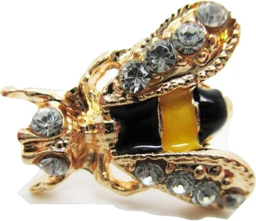 Vista 4 de Pendientes de poste de Bumble Bee - Nuevo - Par!, Oro amarillo