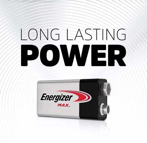 Vista 2 de Energizer - Pilas alcalinas MAX 9V, 9 voltios (paquete de 4), el empaque puede variar