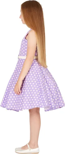 Vista 4 de BlackButterfly Vestido vintage con lunares de los años 50 para niñas
