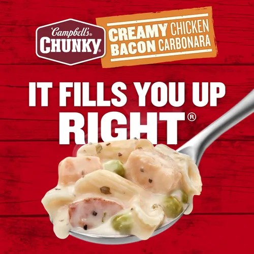 Vista 7 de Campbell's Chunky Sopa cremosa de pollo y tocino carbonara, lata de 18.8 onzas