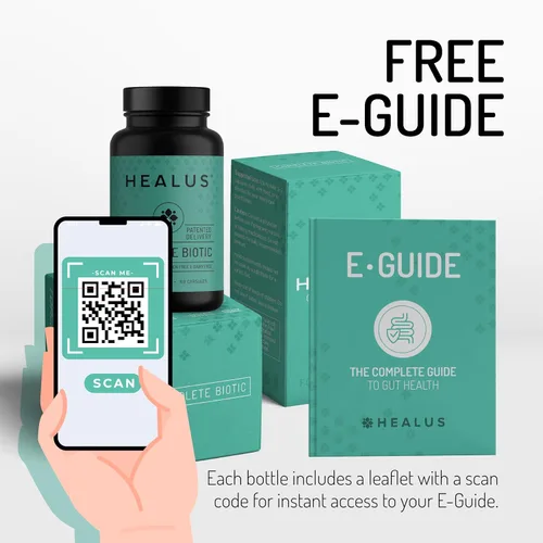 Vista 7 de Healus Suplemento posbiótico a base de tributirina biótica completo. Absorción avanzada patentada. Butirato para la salud intestinal. Cápsulas