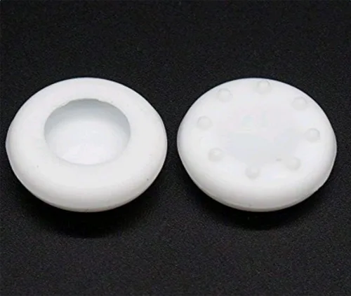 Vista 3 de Tapa analógica de silicona para el pulgar para PS4, PS3, Xbox 360, Xbox One (2 unidades, blanco)