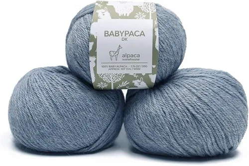 Vista 88 de Juego de 6 madejas de 100% lana de alpaca bebé (10.58 oz) de peso DK, fabricadas en Perú, celestial suave y perfecto para tejer y hacer ganchillo